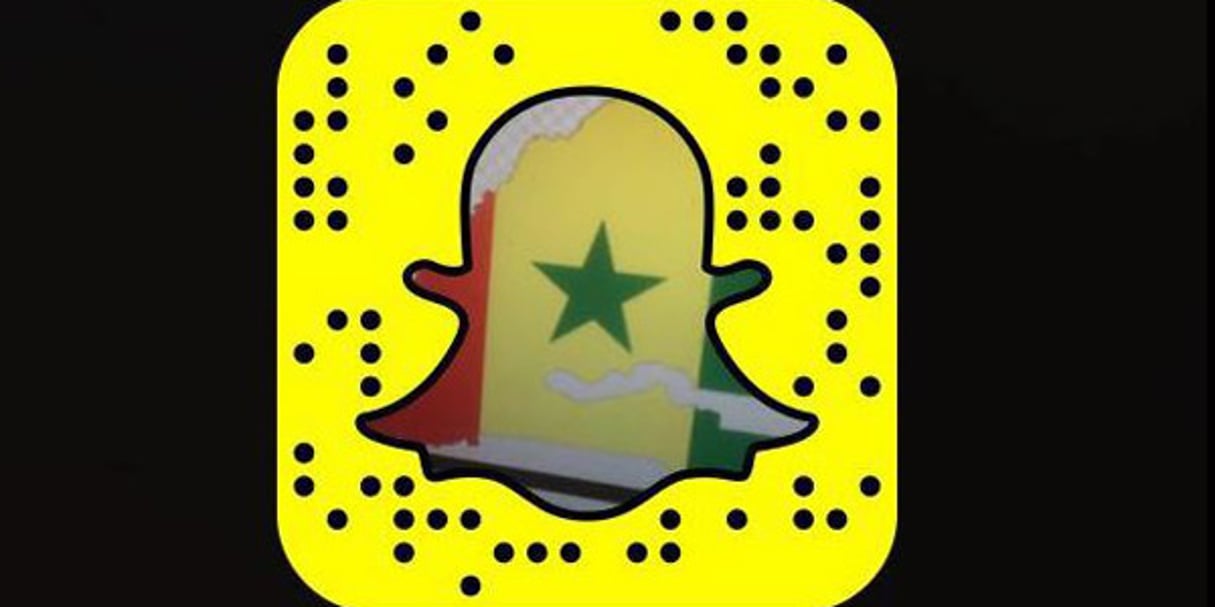 Le logo de Snapchat mis aux couleurs sénégalaises par le compte Sunusnap221. © DR