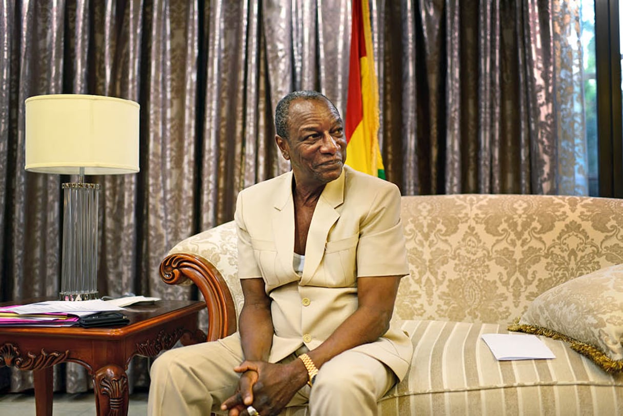 Le président guinéen Alpha Condé. © SAMUEL ARANDA/THE NEW YORK TIMES-REDUX-REA