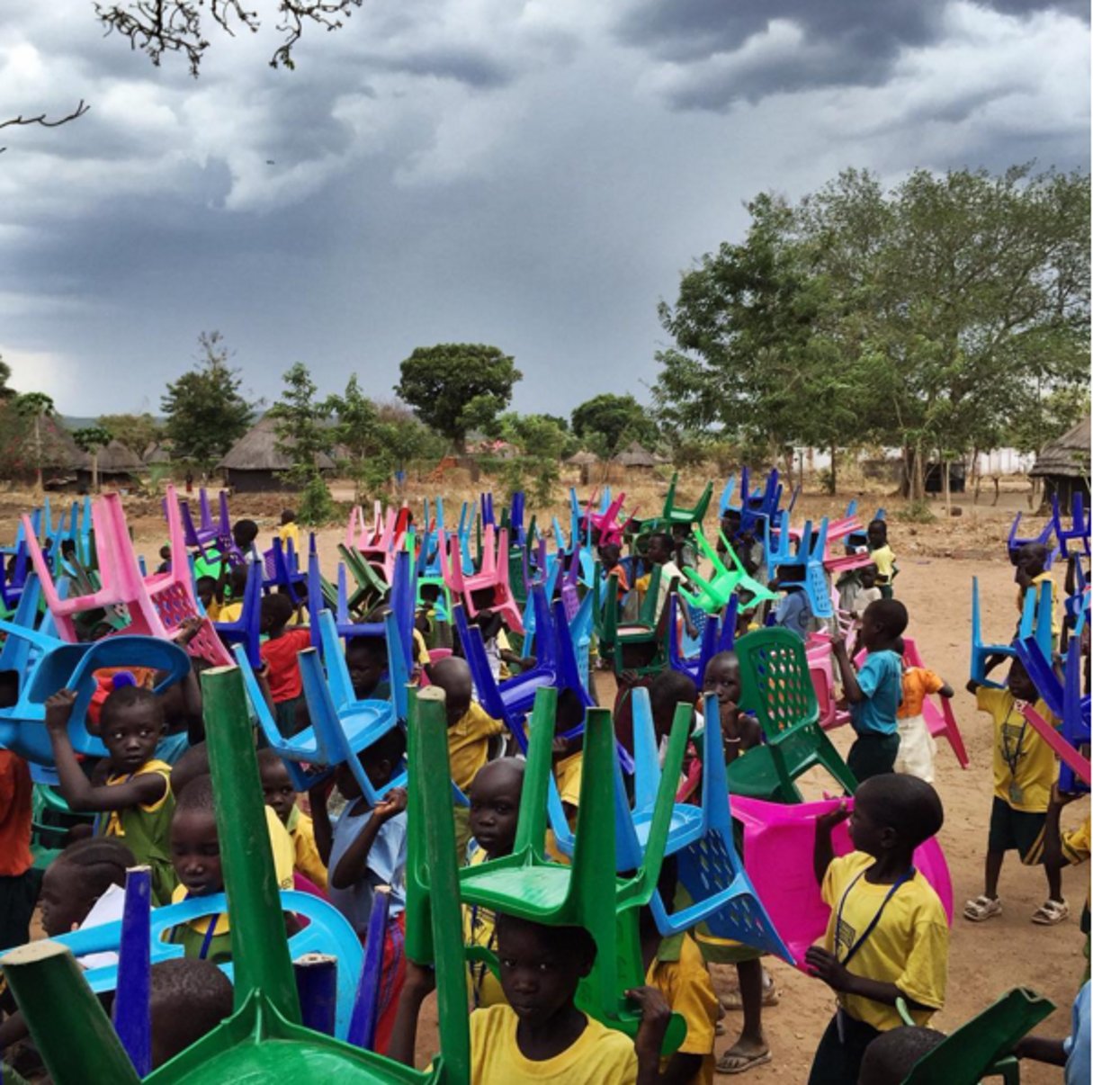 Des élèves au Soudan du Sud © Compte Instagram de  Christina Rizk