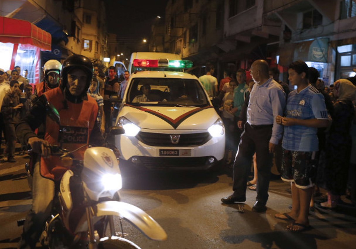 La police marocaine dans un quartier de Casablanca en 2014. © Abdeljalil Bounhar/AP/SIPA