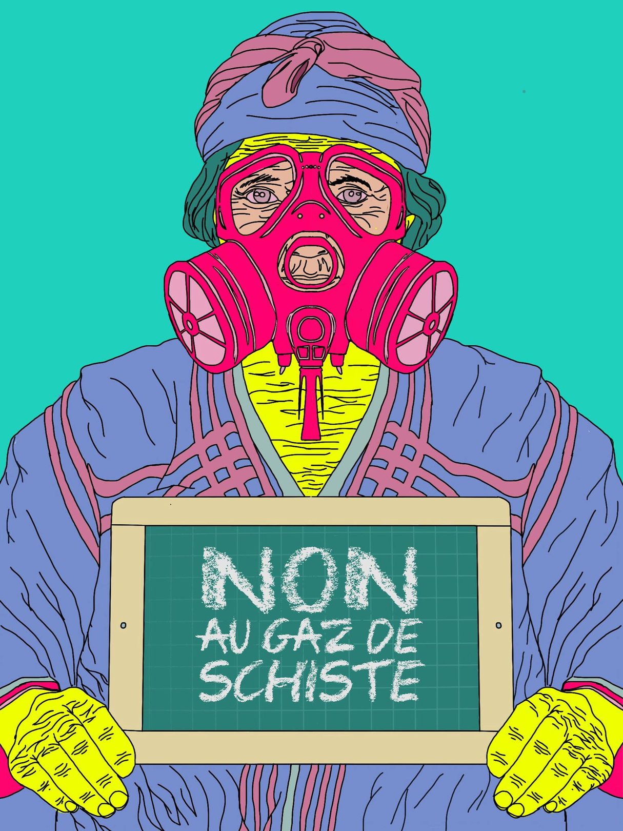 "Non au gaz de schiste". &copy; Facebook/L&rsquo;Homme jaune