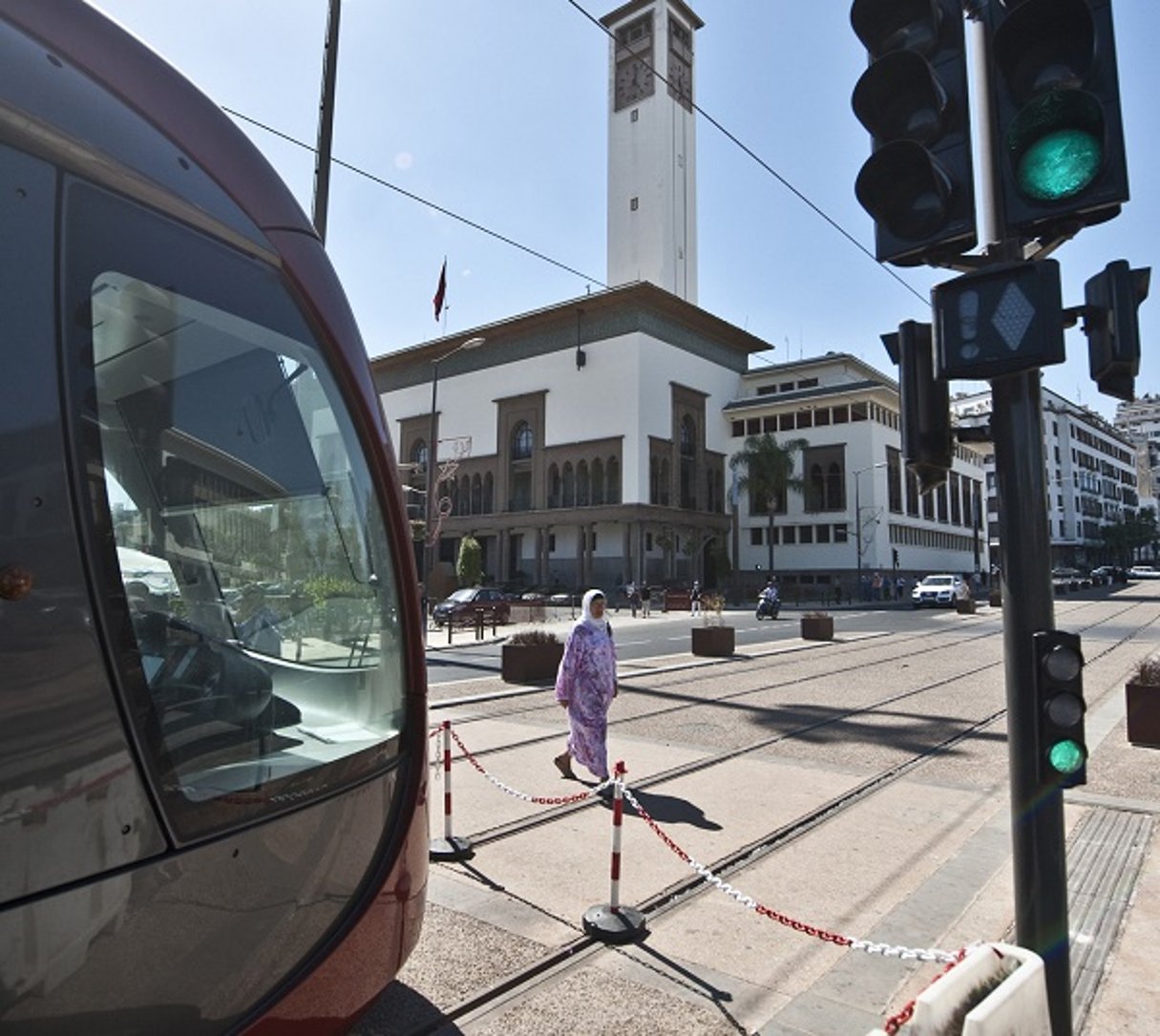 Le tramway de la ville de Casablanca. Le 4 septembre 2012. © Hassan Ouazzani pour Jeune Afrique