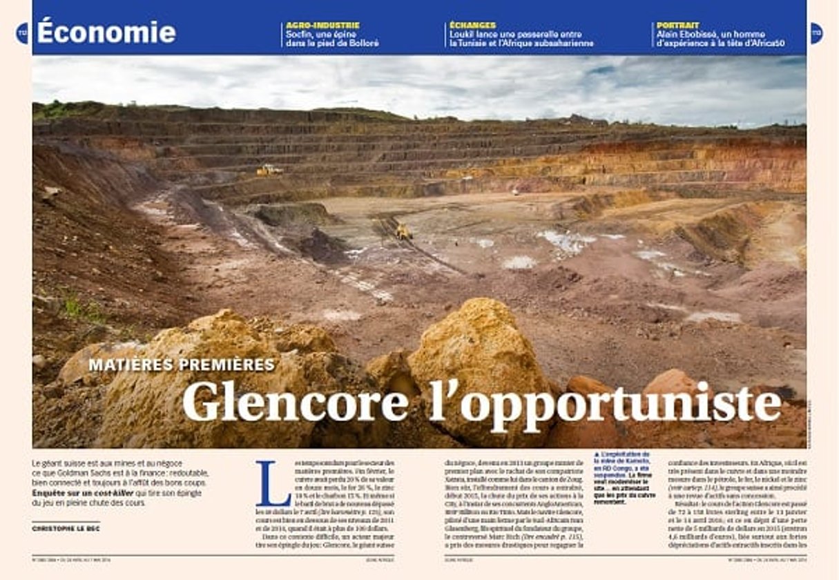 Le géant suisse Glencore est aux mines et au négoce ce que Goldman Sachs est à la finance. © Jeune Afrique