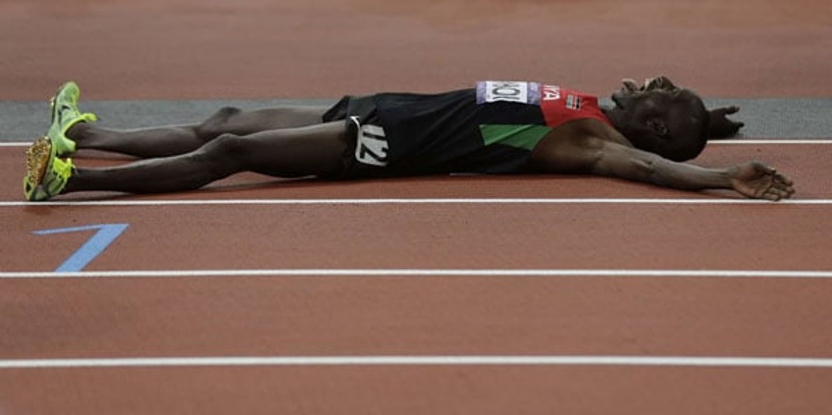 Pour Ezekiel Kemboi comme pour le reste de la délégation kényane, les Jeux de Rio ont été difficiles à vivre. © David J. Phillip/AP/SIPA