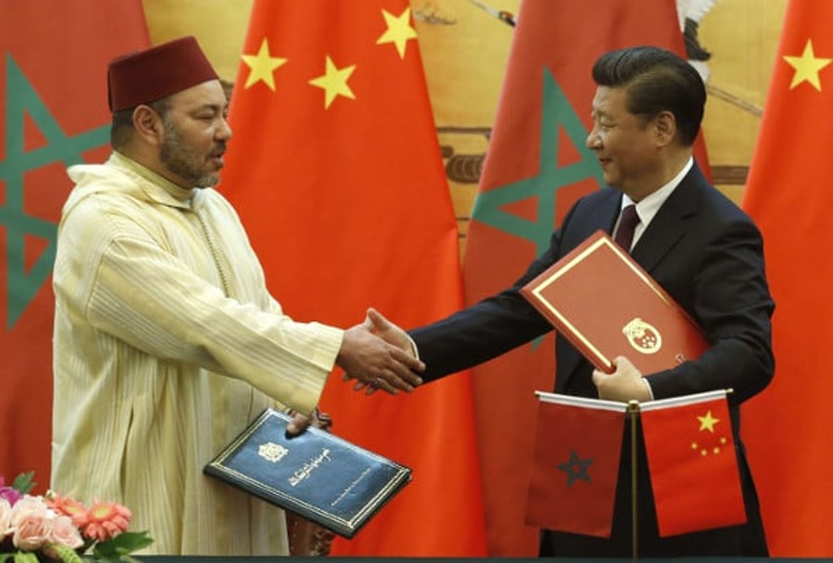 Signature du partenariat stratégique entre  le Maroc et la Chine le  11 mai 2016. © Kim Kyung-hoon/AP/SIPA