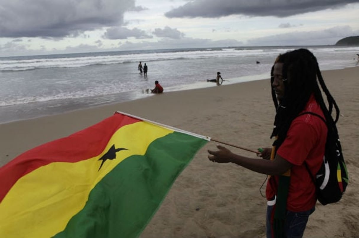 Drapeau ghanéen,  adopté en 1966 suite a coup d’État contre Kwame Nkruma © Rebecca Blackwell/AP/SIPA