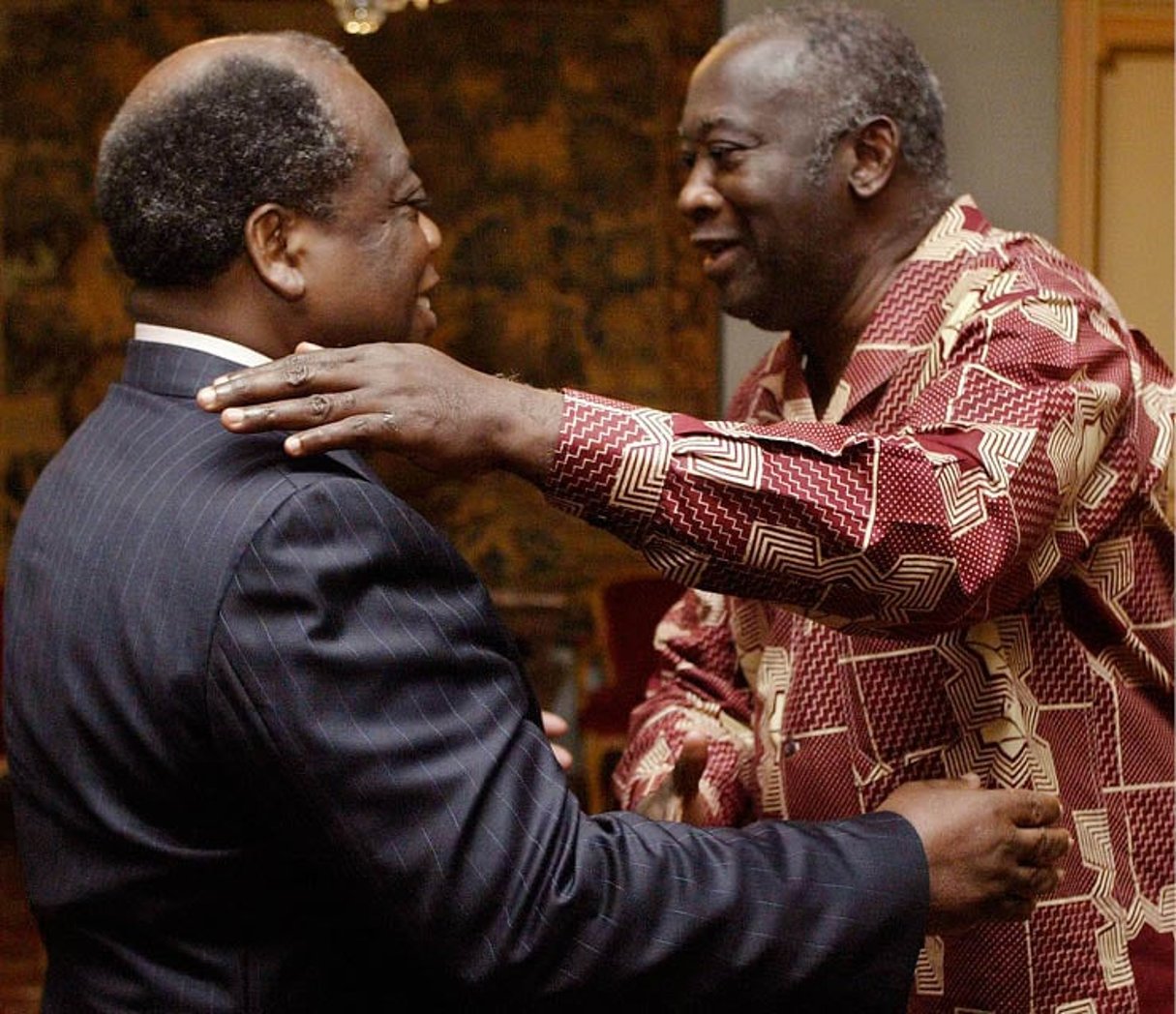 Charles Konan Banny et Laurent Gbagbo étaient amis depuis le Lycée classique d’Abidjan, dans les années 1960. © ÉMILIE RÉGNIER POUR J.A.
