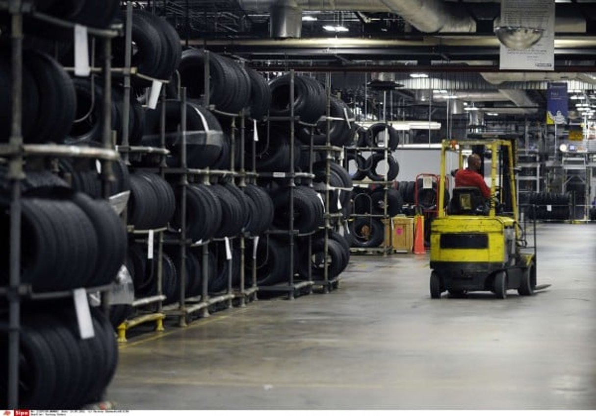 Michelin a besoin de 900 000 tonnes de caoutchouc par an pour assurer sa production de pneus. © Rainier Ehrhardt/AP/SIPA