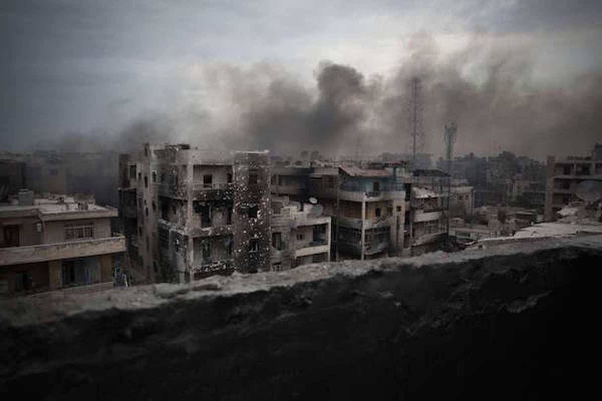 Quartier de Saif Al Dawla, à Alep, en Syrie, le 2 octobre 2012. © Manu Brabo/AP/SIPA