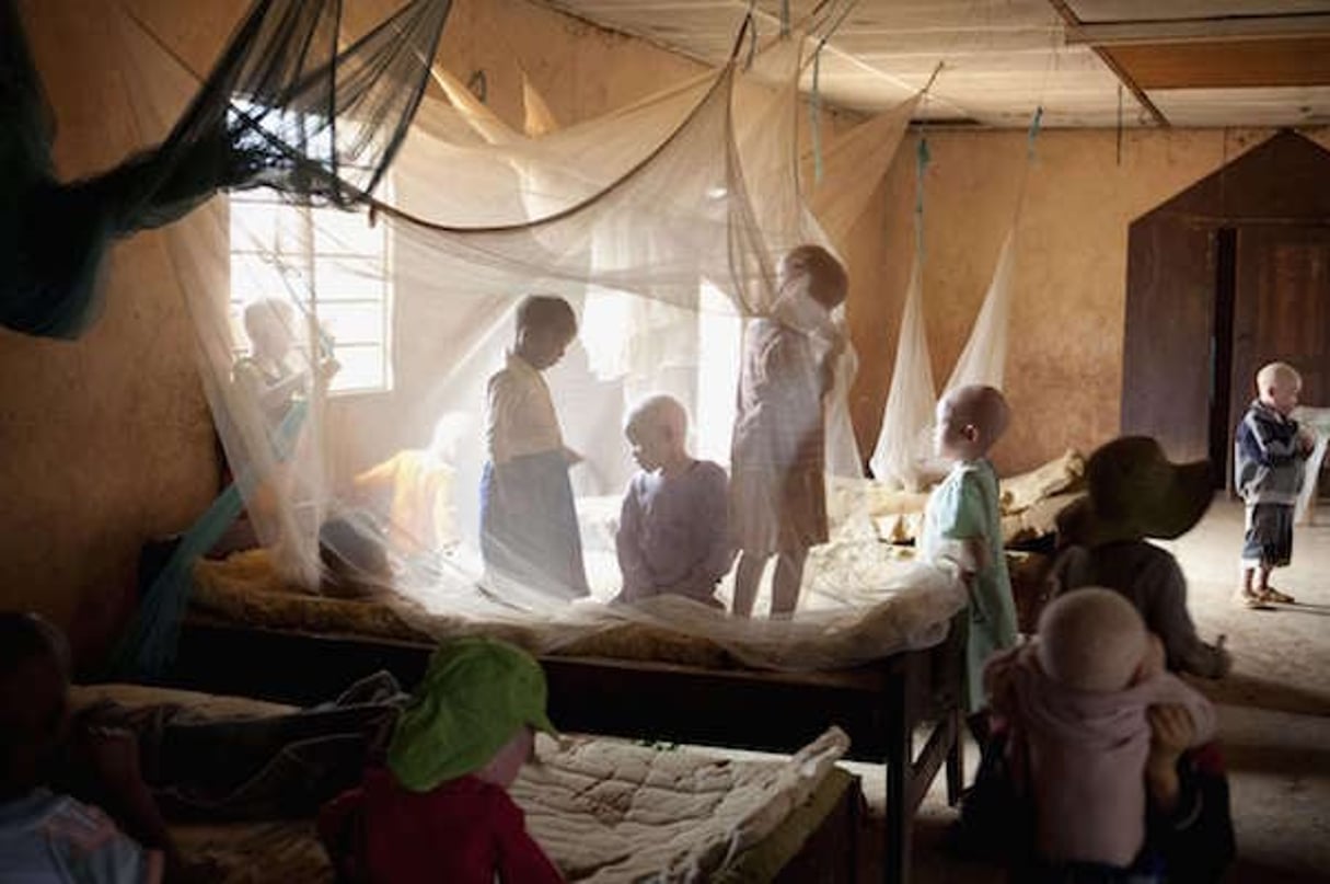 Dortoir d’un centre de Kabanga, dans le nord-ouest de la Tanzanie accueillant des enfants albinos, le 27 décembre 2012. © Jacquelyn Martin/AP/SIPA