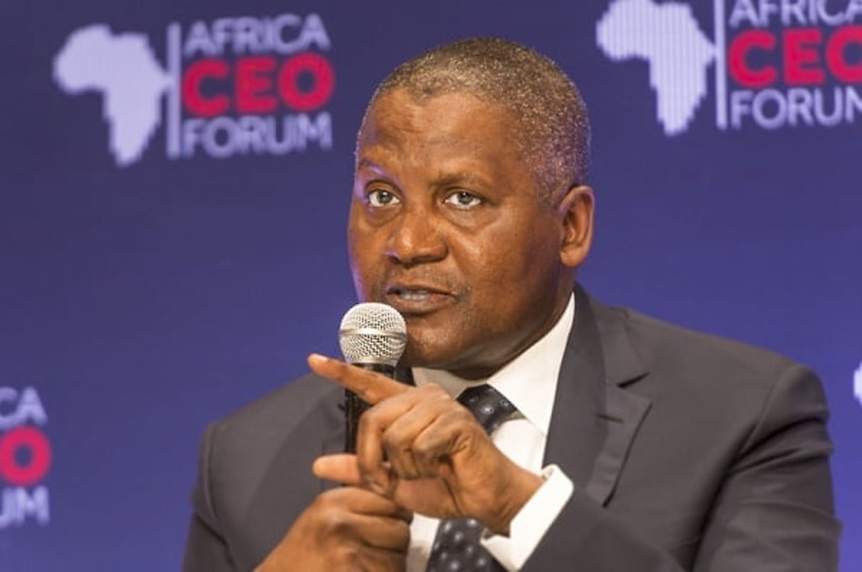 Aliko Dangote, lors du Africa CEO Forum, organisé en mars 2016 à Abidjan. © Eric larrayadieu/Africa CEO Forum/Jeune Afrique