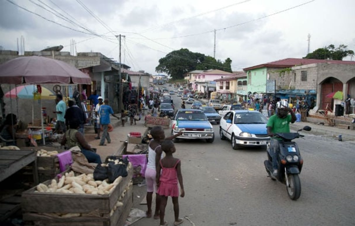 Un quartier de Bata, en 2015 (photo d’illustration). © Themba Hadebe/AP/SIPA