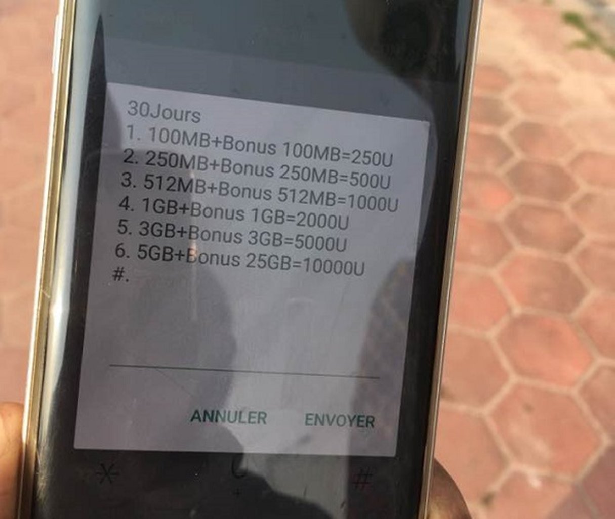La nouvelle tarification des données internet chez Airtel RD Congo, début juin. © DR