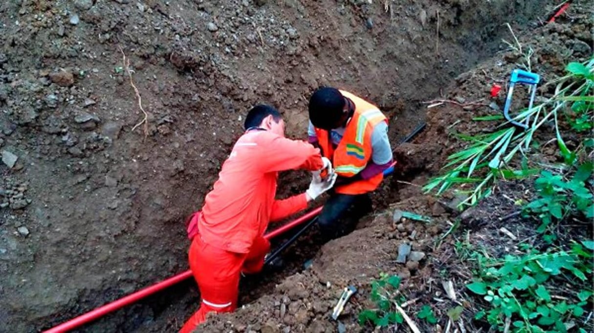 Au Gabon, China Communications Services a installé un réseau de fibre optique le long du Transgabonais. © DR