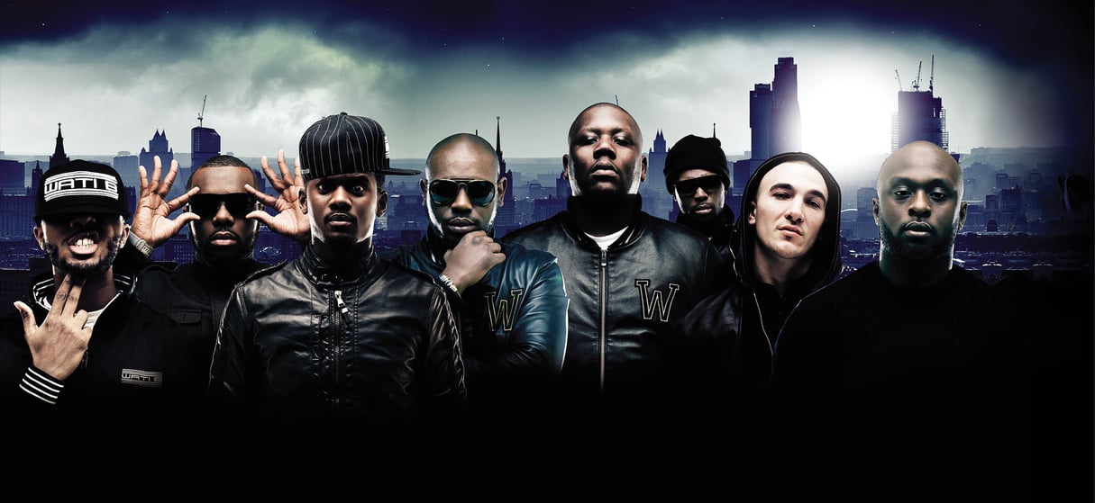 Lefa, Maître Gims, Black M, Doomams, JR O Chrome, L.I.O Petrodollars, Maska et Barack Adama (de g. à dr.). © WATI B