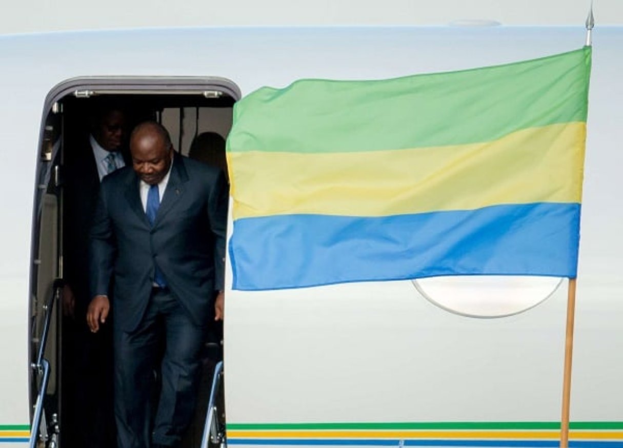 Ali Bongo Ondimba à son arrivée aux États-Unis en mars 2016 en vue du sommet sur la sécurité nucléaire. © Andrew Harnik/AP/Sipa
