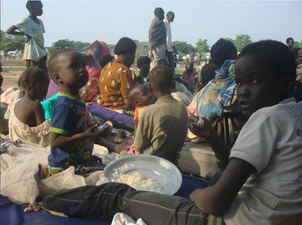 Des civils réfugiés dans un camp le 11 juillet 2016 à Tomping à Juba. © AFP