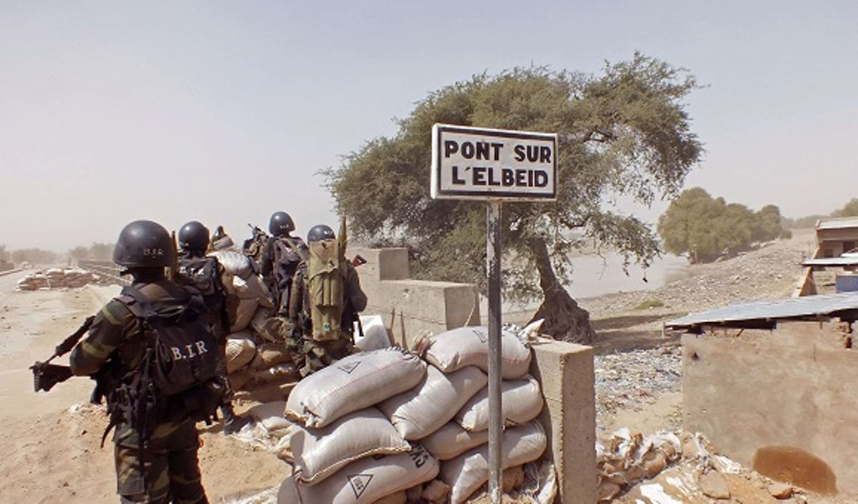 Des soldats camerounais en opération contre Boko Haram à la frontière nigériane, le 25 février 2015. © Edwin Kindzeka Moki/AP/SIPA