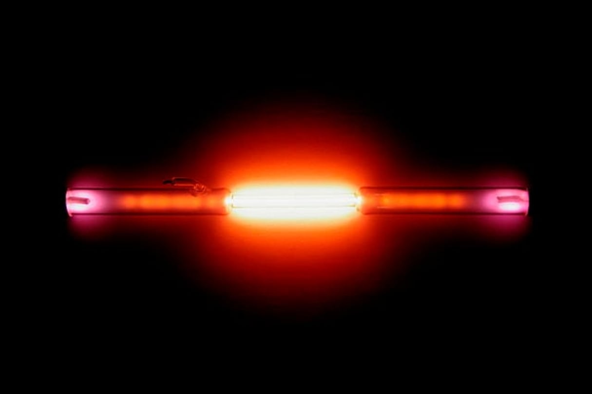 Un laser hélium-néon. © Heinrich Pniok/Wikimedia Commons