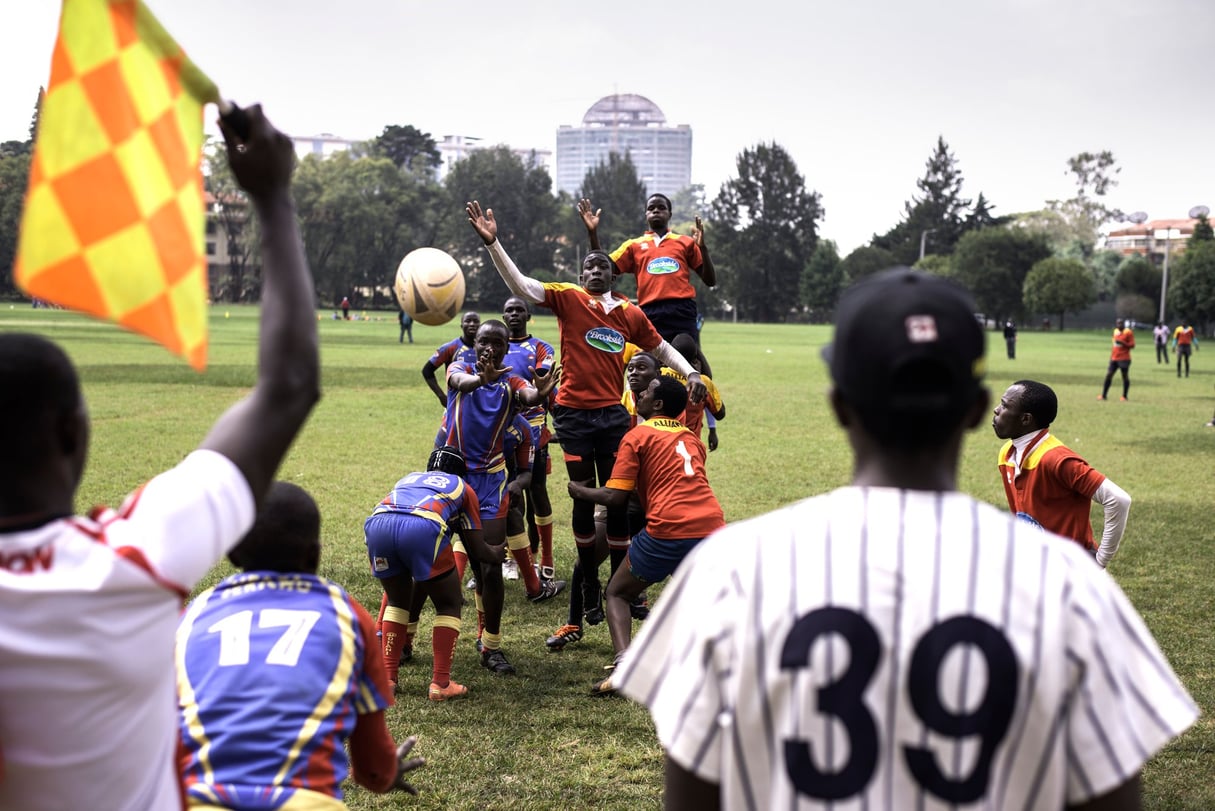 Finale de la Prescott Cup, à Nairobi. Chaque année, le trophée oppose les écoles les plus prestigieuses du pays. © Valentin EHKIRCH