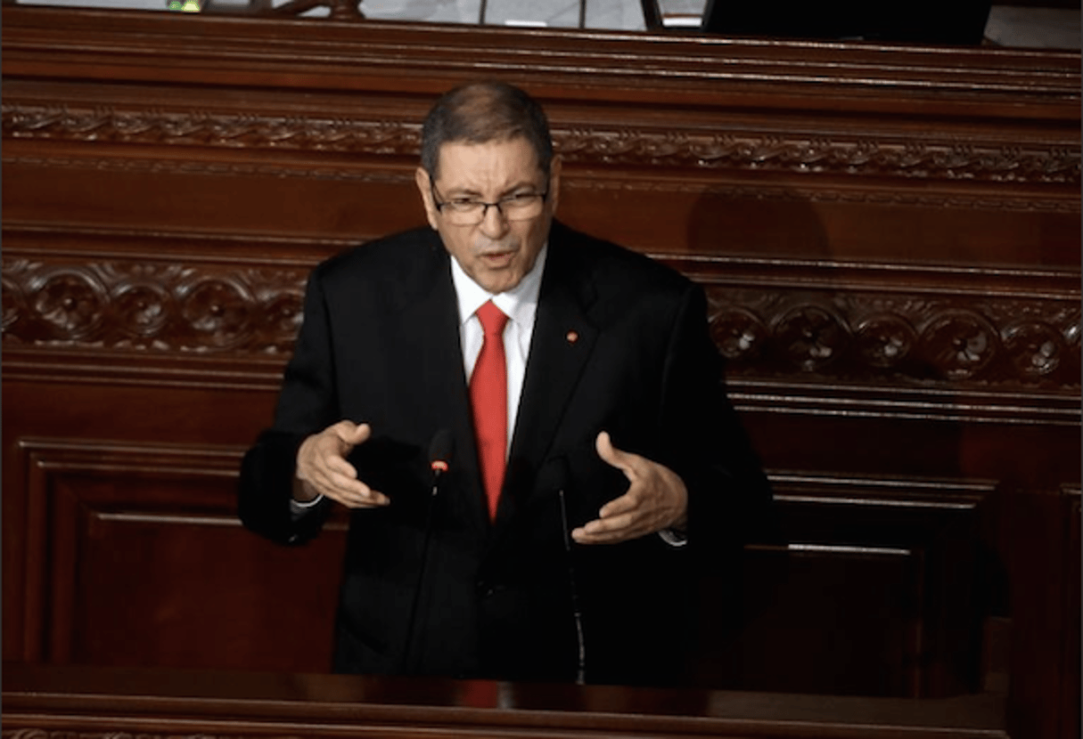 Le Premier ministre tunisien Habib Essid s’adresse au Parlement tunisien, le 30 juillet 2016. © AFP