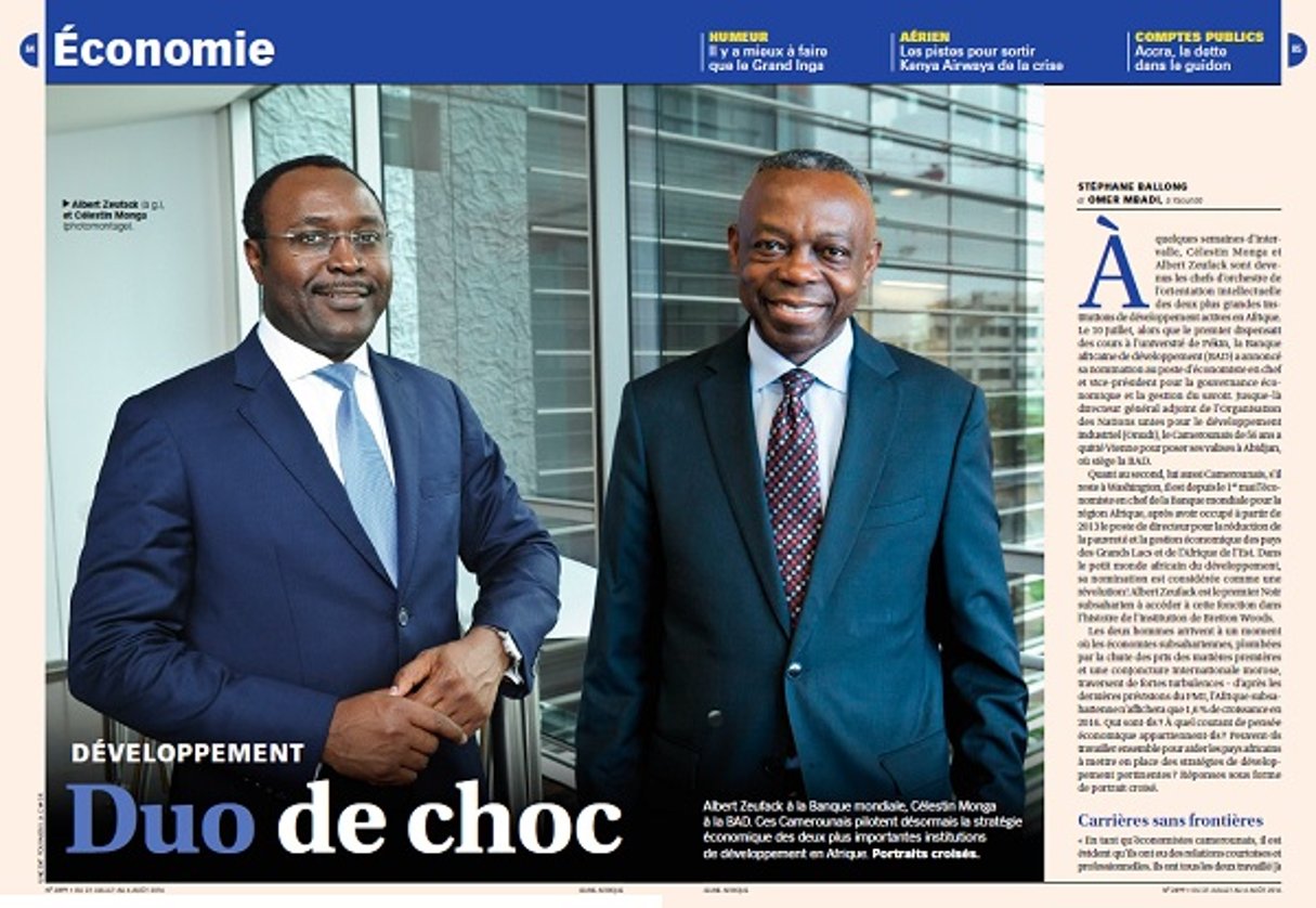 Ouverture des pages économiques de « J.A. » n°2899. © Jeune Afrique.