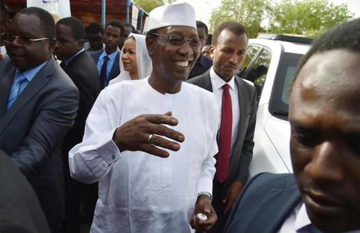 Idriss Deby Itno à N’djamena, le 10 avril 2016. © AFP