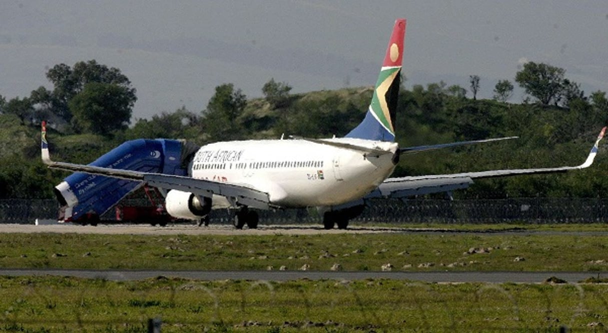 Un appareil de South African Airways sur le tarmac du Cap en juin 2006. © Clarence Muller/AP/SIPA