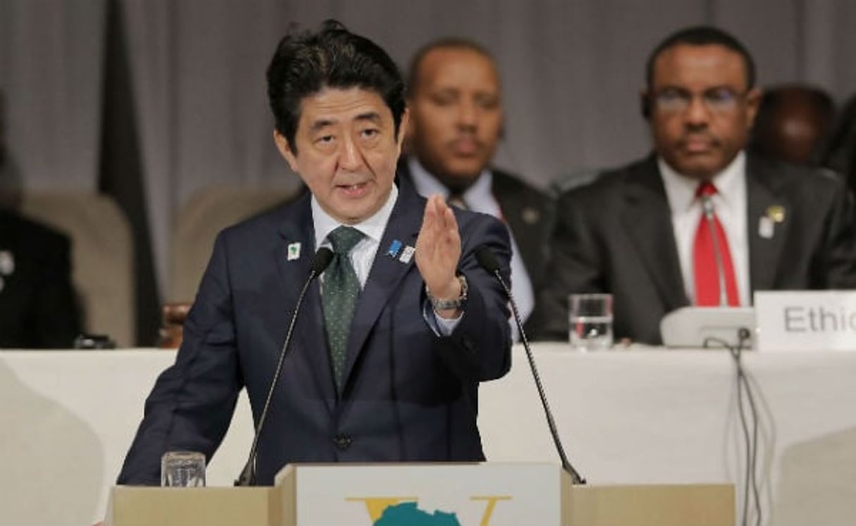 Shinzo Abe, le premier ministre Japonais, à l’ouverture de la Ticad V, en juin 2013 à Yokohama. © Itsuo Inouye/AP/SIPA