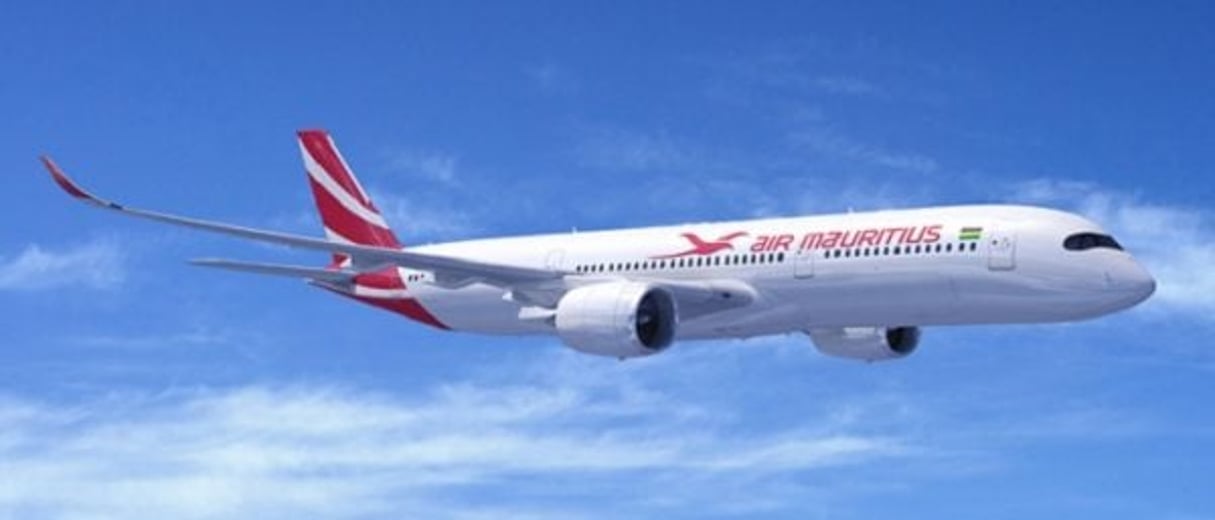 Vue d’un prototype de l’Airbus A350-900 qui doit rejoindre la flotte d’Air Mauritius. © www.airmauritius.com