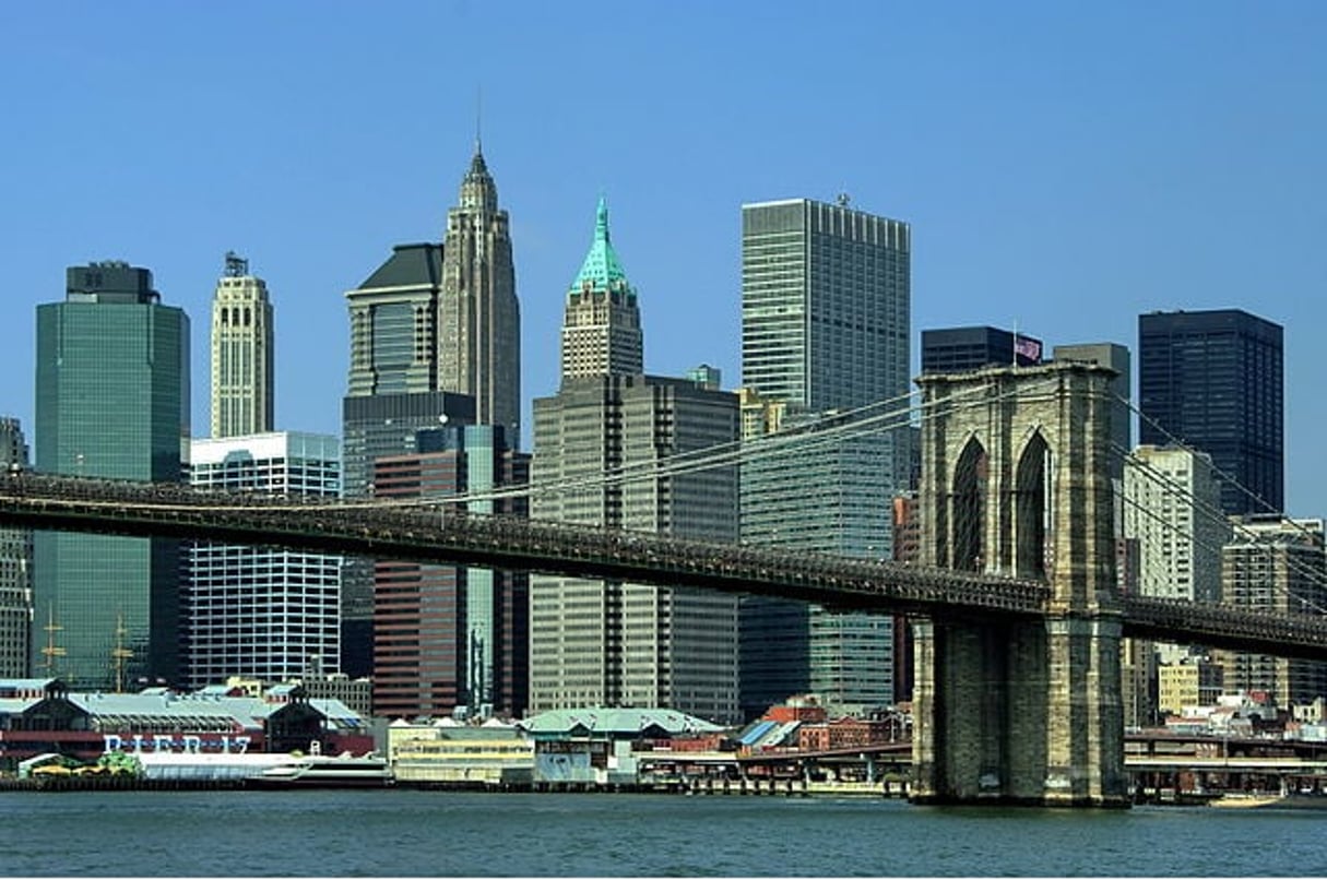 Vue du pont de Brooklyn, à New York, le 1er mai 2008. © G.Schmitz/CC/Wikimedia Commons