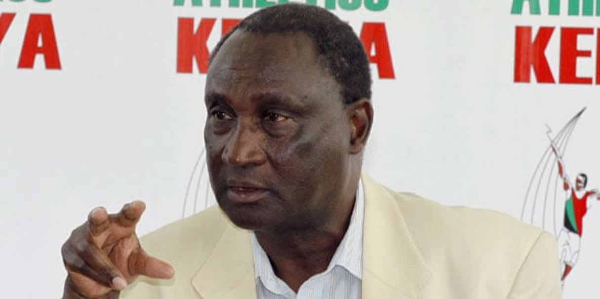 Isaiah Kiplagat, ancien président de la fédération kényane d’athlétisme, le 19 décembre 2014 à Nairobi. © Khalil Senosi/AP/SIPA