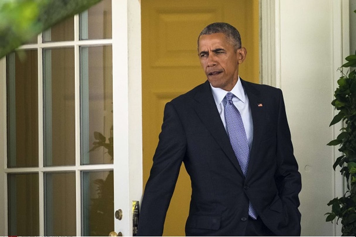 Obama songeur au moment de prendre temporairement les rênes du journal Wired. Photo du 26 août 2016 © J. David Ake/AP/SIPA