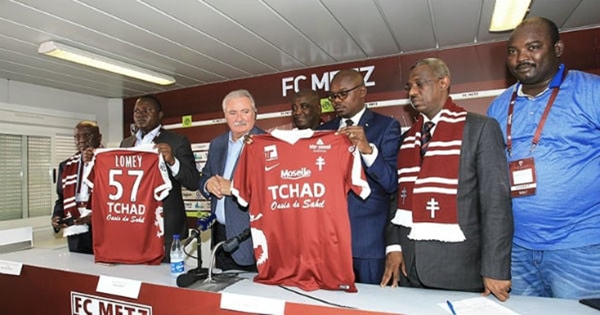 Lors de la présentation du nouveau maillot du FC Metz. © DR