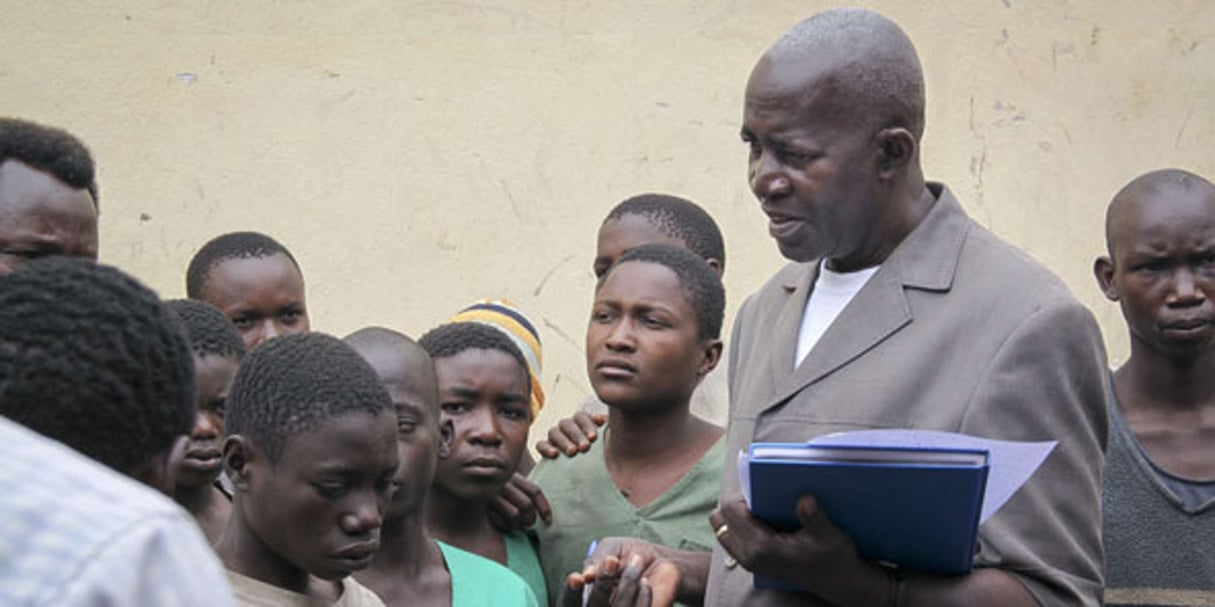 Pierre Claver Mbonimpa, à Bujumbura en février 2011. © AP/SIPA
