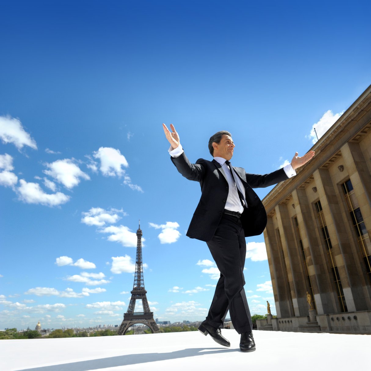Lors d’un meeting électoral sur l’esplanade du Trocadéro, à Paris, 
en mai 2012. © Philippe Wojazer/REUTERS