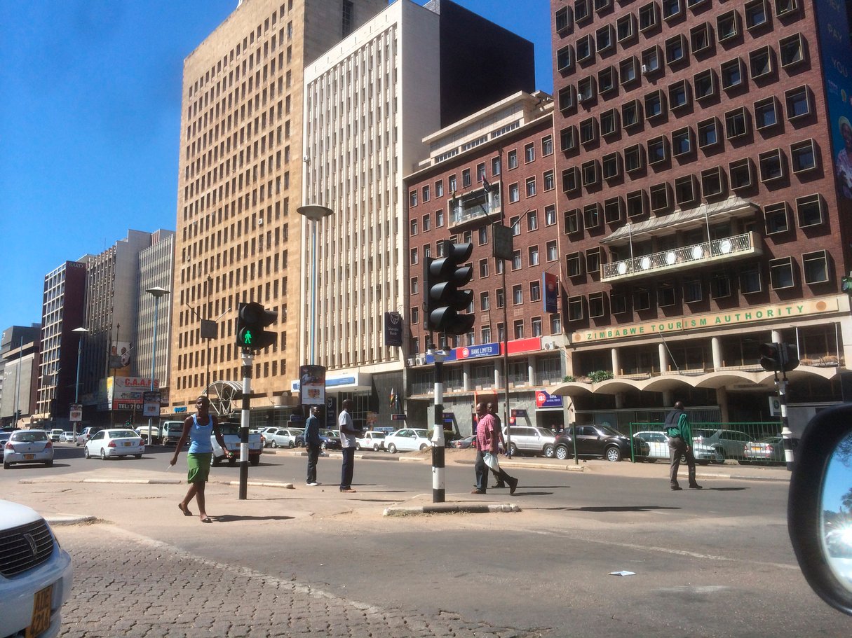 Harare, la capitale, est le royaume des vendeurs de rue, pour la plupart acquis au MDC, le parti d’opposition. &copy; Nicholas Norbrook