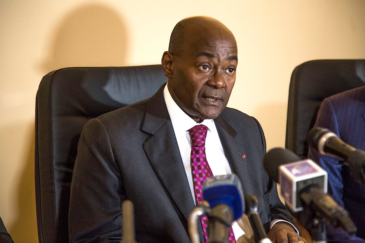 Le ministre de l’Intérieur, Pacôme Moubelet Boubeya. © Baudoiun Mouanda pour JA