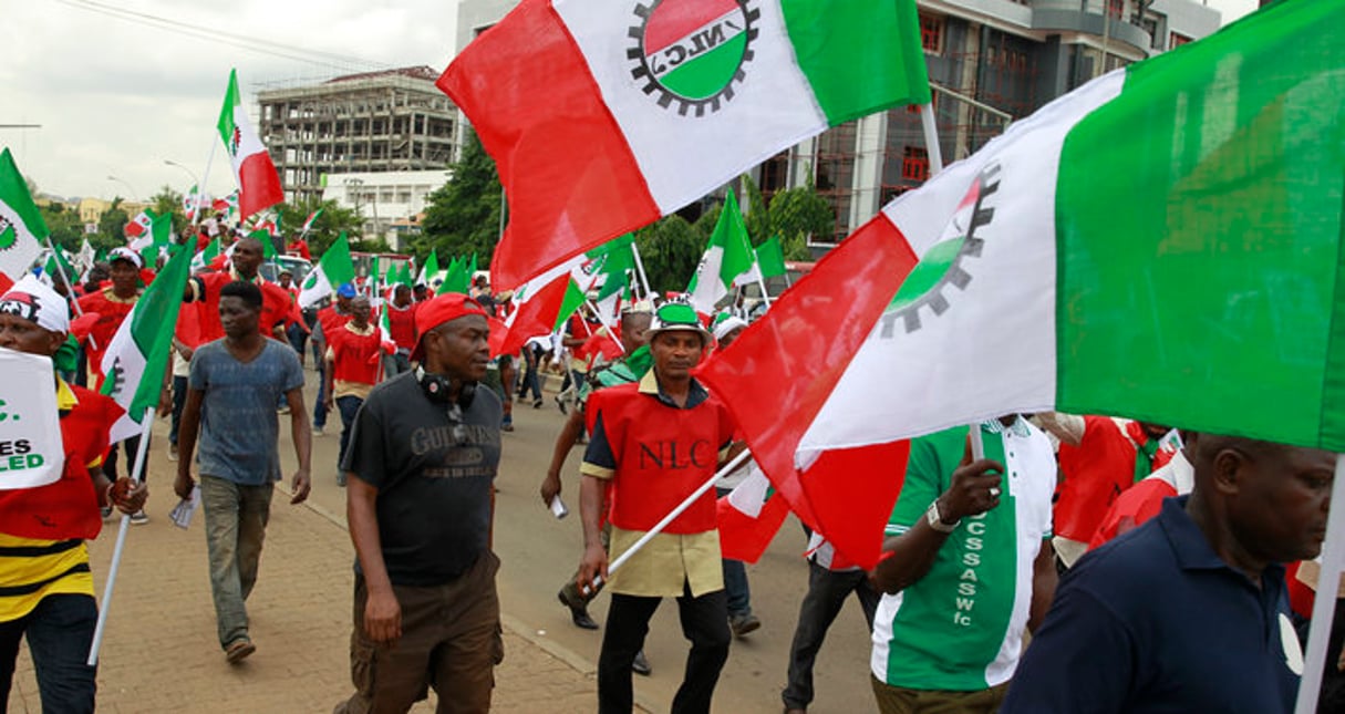 Nigerians protest high fuel prices in Abuja. © NEXT24ONLINE.NURPHOTO/AFP