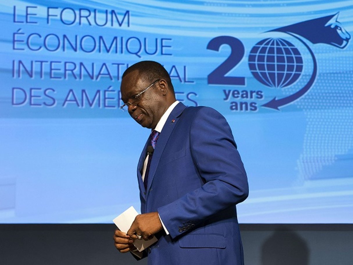 L’ancien Premier ministre du Burkina Faso, Luc Adolphe Tiao, lors du Forum économique international des Amériques en 2014. © Ryan Remiorz/AP/Sipa