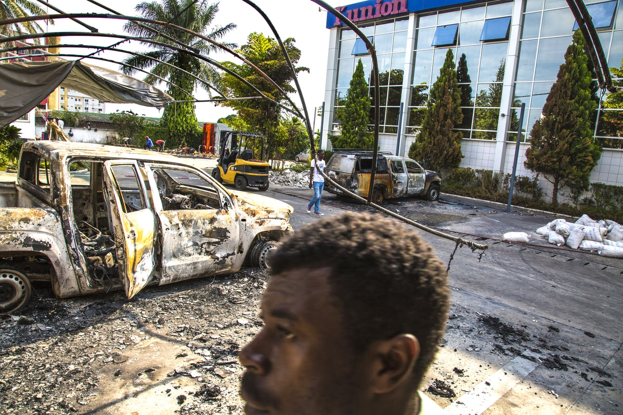 Libreville, le 3 septembre, quelques jours après l’élection présidentielle contestée. © Baudouin Mouanda pour JA