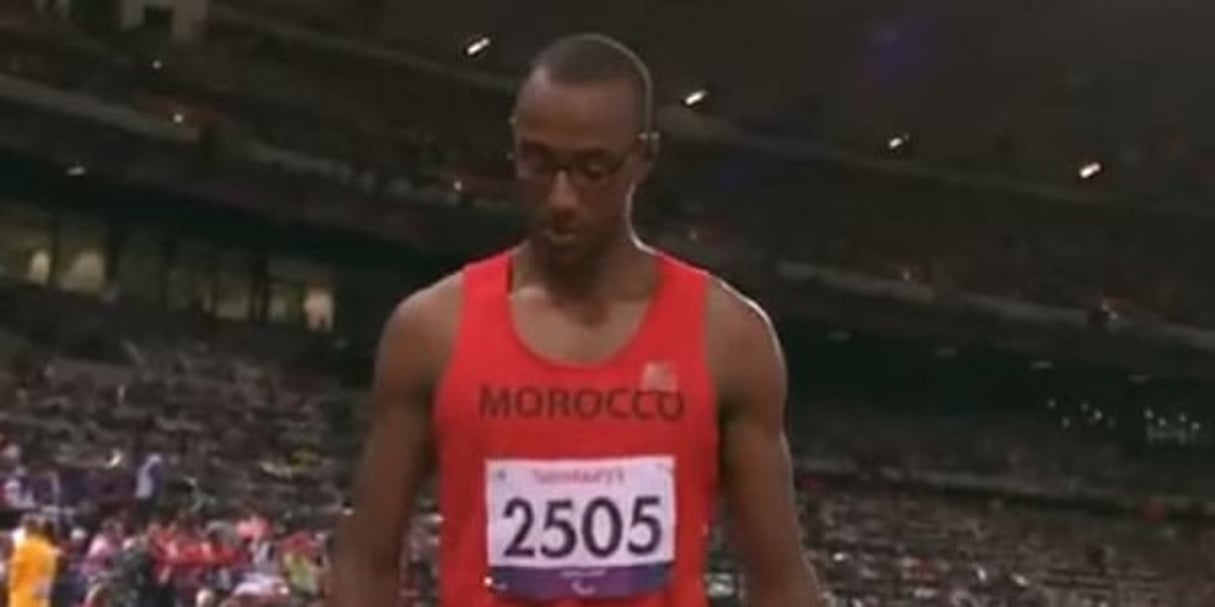 L’athlète marocain Mohamed Amgoun aux JO paralympiques de Londres en août 2012. © Capture d’écran Youtube / DR