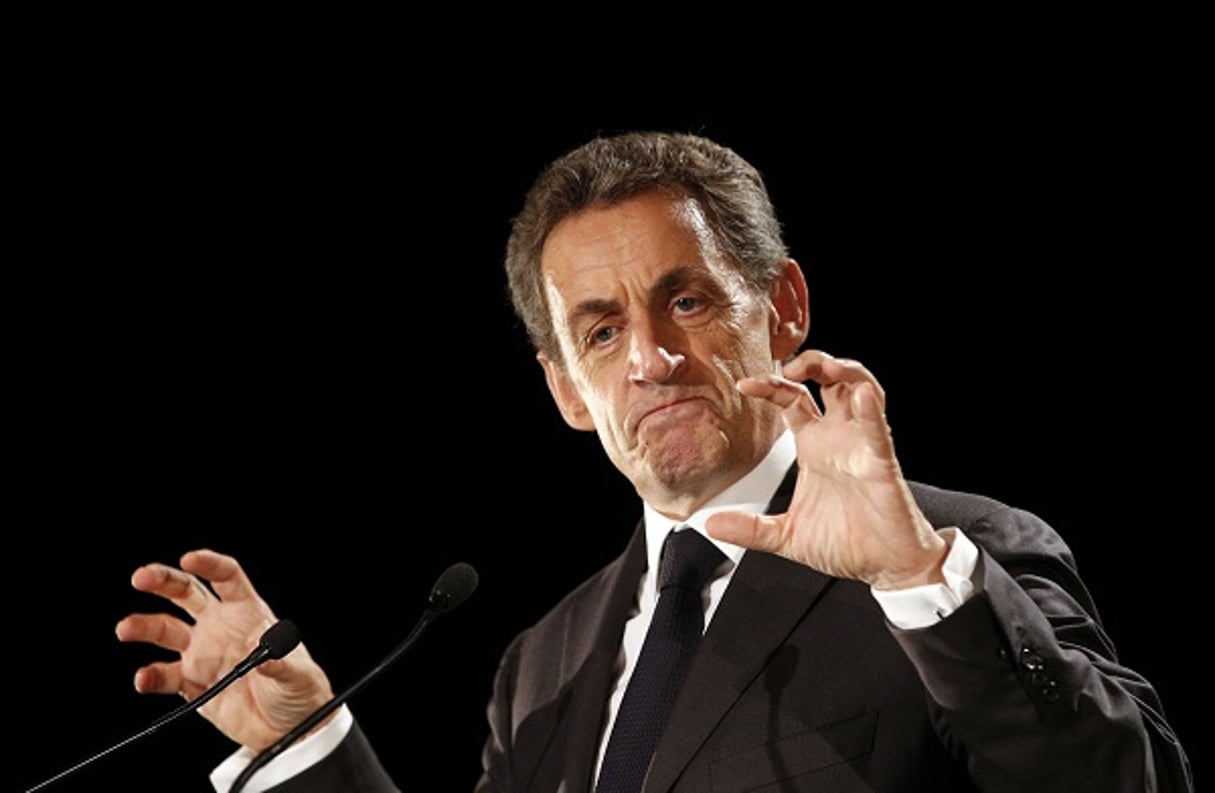 Nicolas Sarkozy tenant un meeting en région parisienne le 19 septembre 2016. © Christophe Ena/AP/SIPA