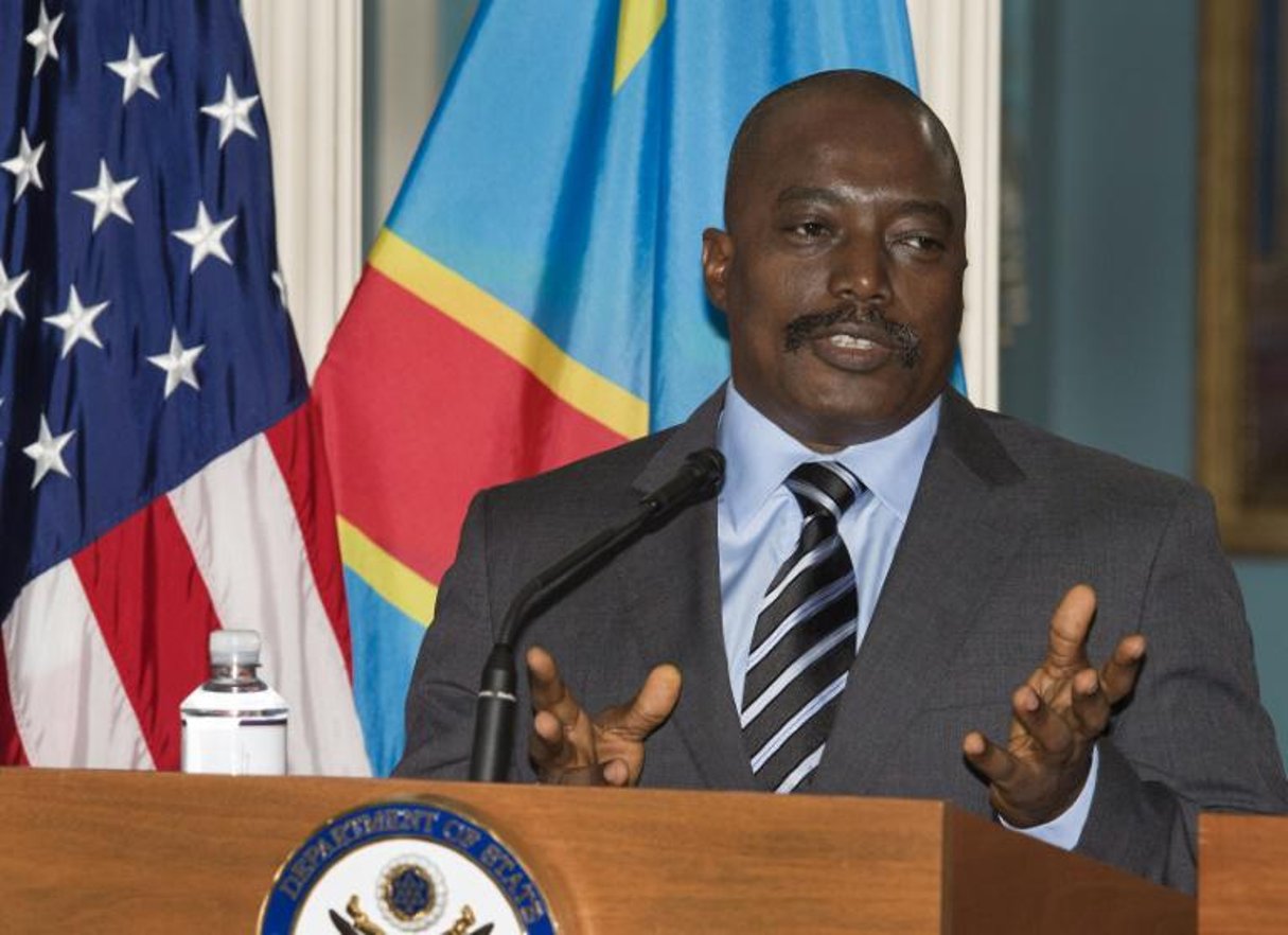 Joseph Kabila, président de la RDC, le 4 août 2014 à Washington. © Paul J. Richards/AFP