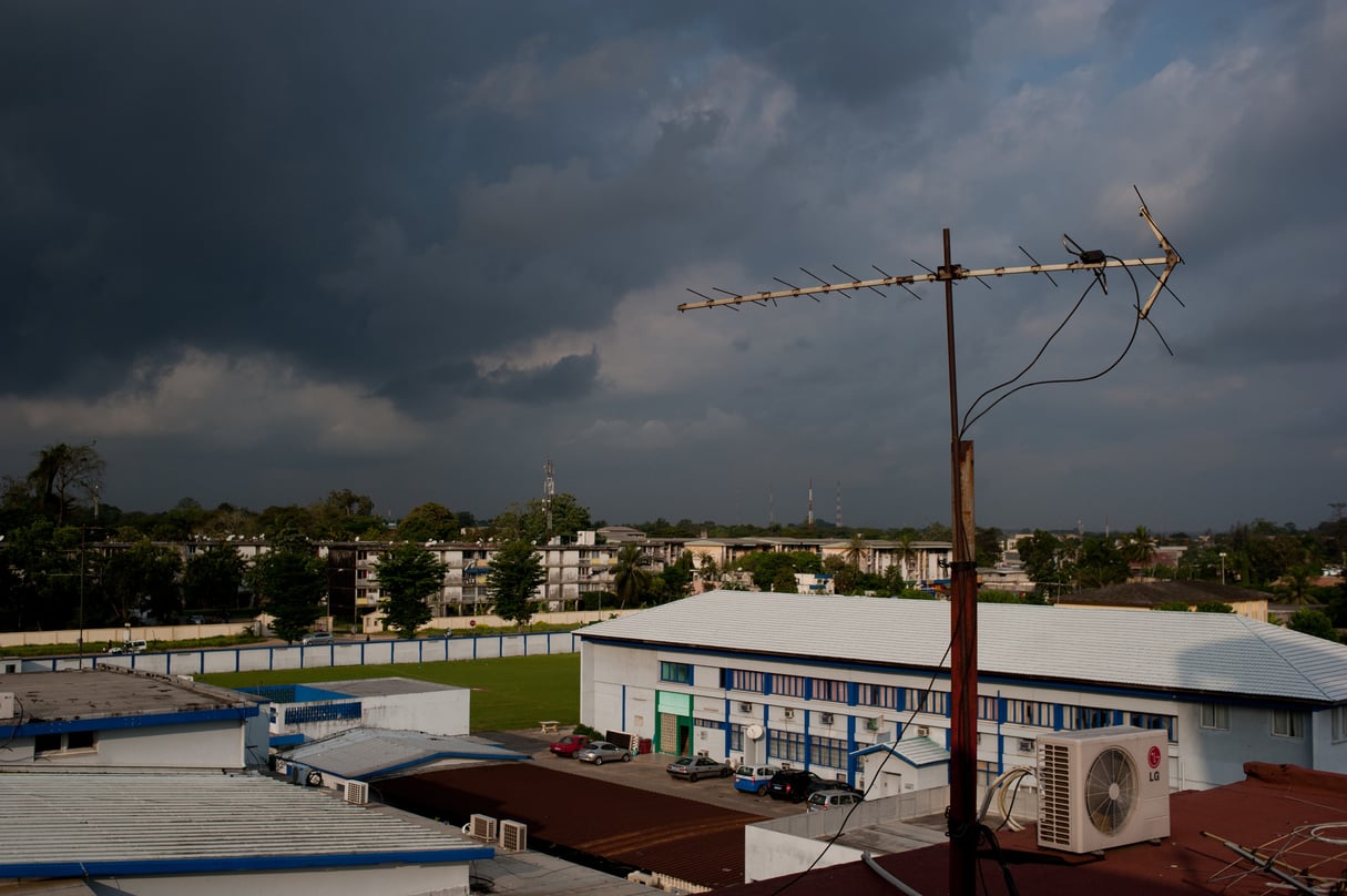 Locaux de la RTI à Abidjan. © Émilie RÉGNIER pour Jeune Afrique