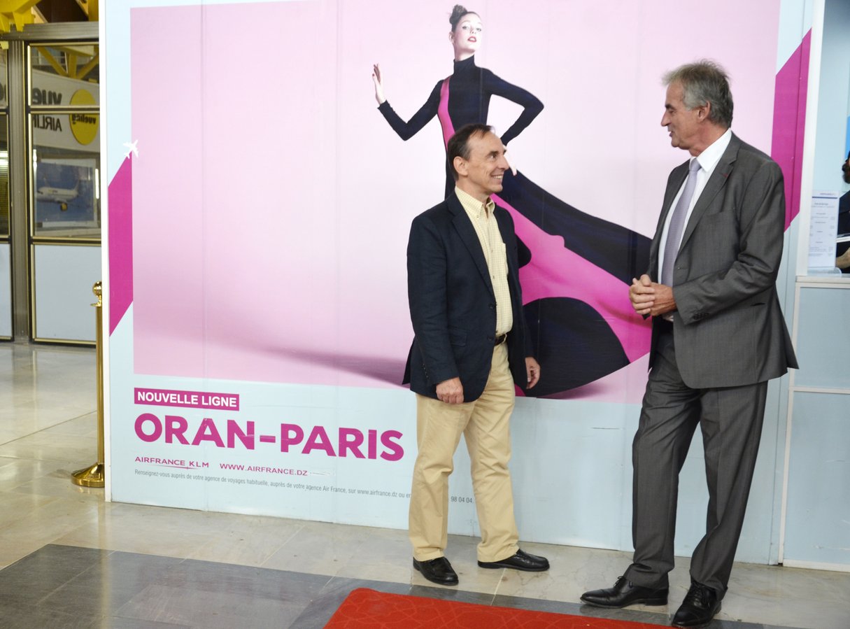 Frédéric Gagey (pdg Air France) et Frank Legrè (DG Afrique Air France), aéroport d’ Oran, Algérie. 25 septembre 2016.
© Air FRance © Air France