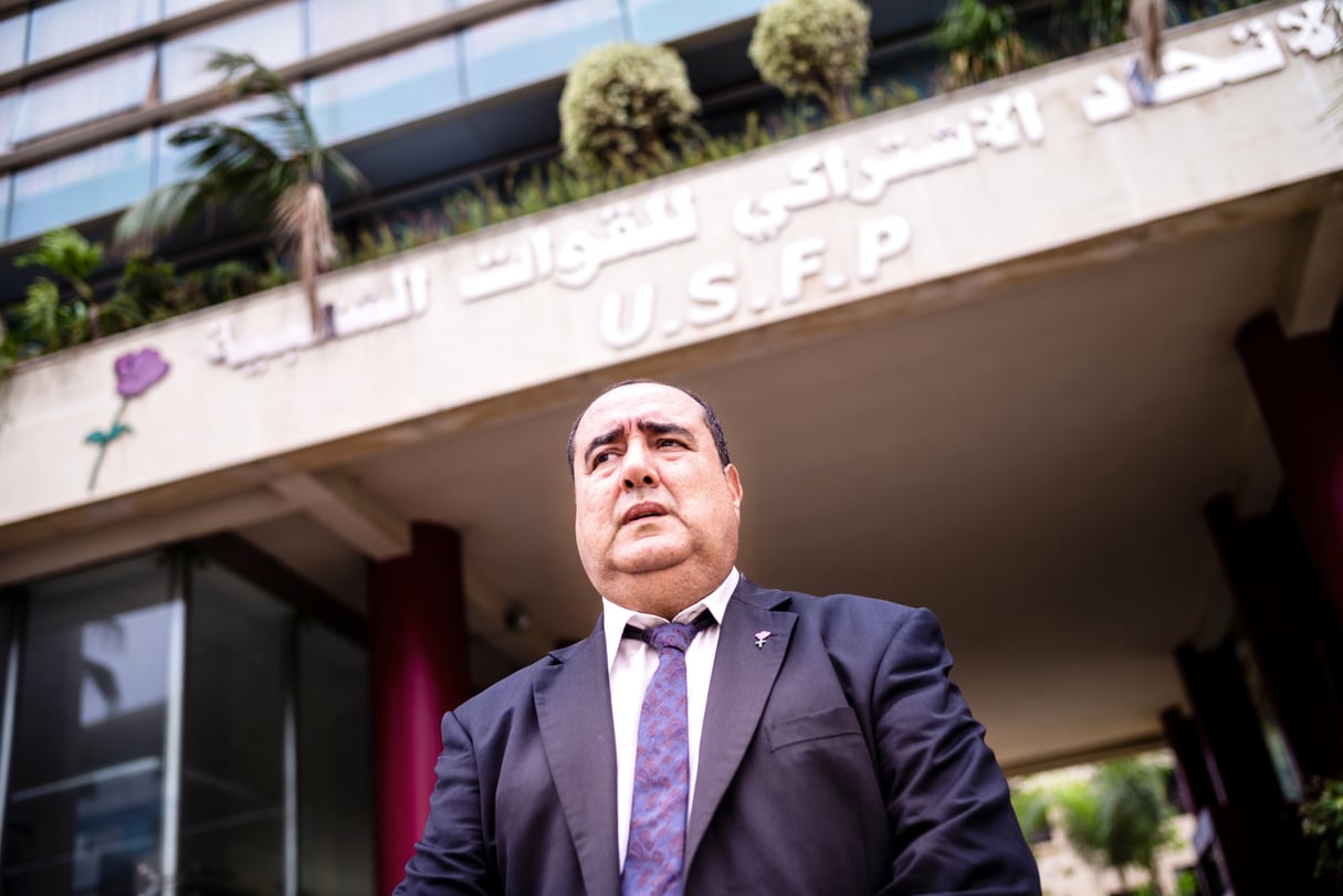 Driss Lachgar, premier secretaire de l’USFP. Maroc – Rabat – 2016/09/20 – Alexandre Dupeyron © Alexandre Dupeyron pour JA