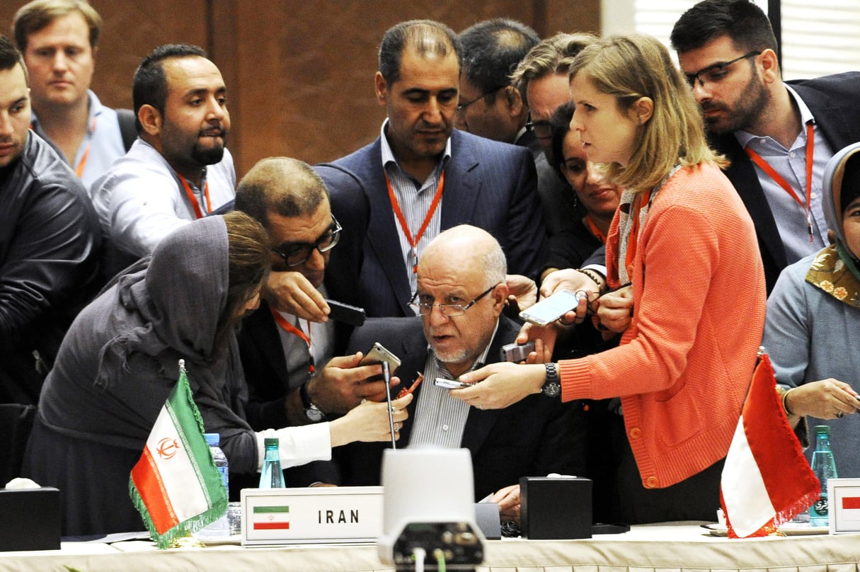 Pour Bijan Namdar Zanganeh, le ministre iranien du Pétrole, la décision de l’Opep est « exceptionnelle ». © Samir Sid