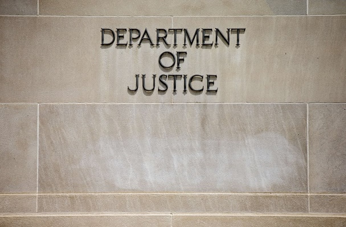 Le  « Department of Justice » des États-Unis. Photo prise en 2016. © Andrew Harnik/AP/SIPA