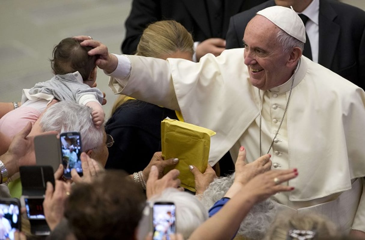 Le pape François au Vatican, le 7 mai 2016. © Andrew Medichini/AP/SIPA